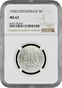 �`�F�R�X���o�L�A 5 �R���� 1928�ANGC MS62�A�u��ꋤ�a�� (1919 - 1938)�v�V���o�[
