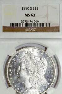�قƂ�ǂ��� 1880-S ���[�K�� 90% �V���o�[ �_���[ NGC �O���[�h M63 (3773474-049)
