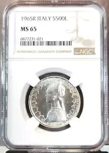 1965 C^A Vo[ 500  S500L lTX E[} NGC MS 65 󏭕΂̔