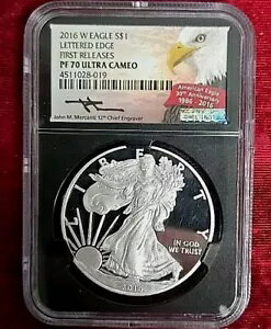 2016-W $1 �v���[�t �A�����J�� �V���o�[ �C�[�O�� ���^�[�h �G�b�W NGC �v���[�t 70 �W���� �}�[�J���e�B