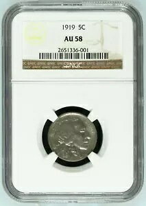 1919 P �j�b�P�� �C���f�B�A�� �w�b�h�܂��̓o�b�t�@���[ NGC AU-58