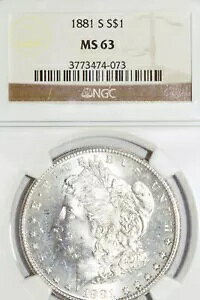 �u���X�g �z���C�g 1881-S ���[�K�� 90% �V���o�[ �_���[ NGC �O���[�h MS63 (3773474-073)