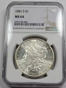 1881 S $1 K Vo[ _[ NGC MS64 nCO[h AJ fG *H377