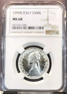 1999 C^A Vo[ 500  lbTX E[} RoX VbvX NGC MS 68 󏭕