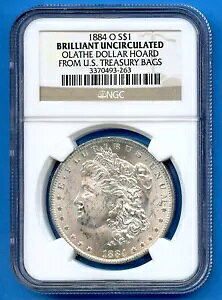 1884 O NGC ���[�K�� �V���o�[ �_���[ $1 US �~���g �u�����A���g ������ �I���C�X �z�[�h