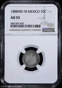 1888-Mo M 10c ���L�V�R 10 �Z���^�{�X NGC AU 55