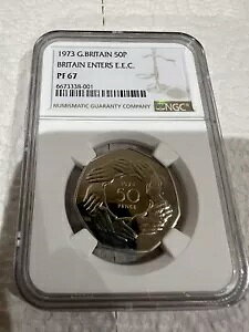 1973 50p EEC nY v[tB NGC PF67 p