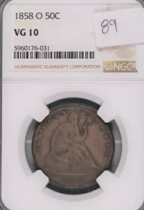 1858-O �V�[�e�b�h ���o�e�B �V���o�[ �n�[�t�_���[ NGC VG-10 #031