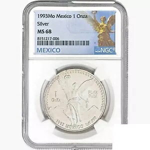 1993Mo 1oz.�V���o�[ ���L�V�J�[�m�X �I���U �R�C�� NGC MS68