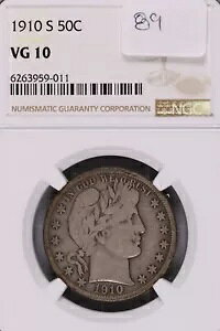 1910-S �o�[�o�[ �V���o�[ �n�[�t�_���[ NGC VG-10 #9-011