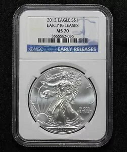 2012 �A�����J�� �V���o�[ �C�[�O�� $1 NGC MS-70 ���������[�X 2NFX