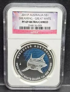 2011 I[XgA zIWU 1IX .999 Vo[ h[~O V[Y-NGC PF69 UCAM