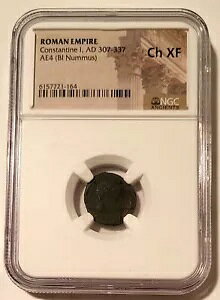���[�}�鍑 �R���X�^���e�B�k�X 1 �� AD 307-337 AE4 BI Nummus Ch XF NGC