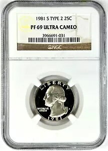 1981 S 25c ���V���g�� �N�H�[�^�[ �^�C�v 2 T2 NGC PF69 UCAM �E���g�� �J���I DCAM ��!