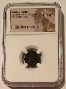 NGC ���[�}�鍑 �R���X�^���e�B�k�X 1 �� AD 307-337 AE4 BI Nummus Ch XF