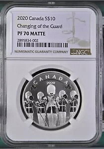 (TOP POP) 2020 �J�i�_ �V���o�[ $10 �`�F���W �I�u �U �K�[�h �}�b�g �v���[�t NGC PF 70