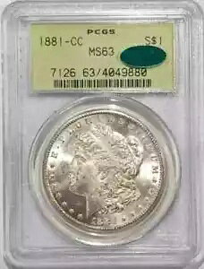 1881 CC ���[�K�� �V���o�[ �_���[ PCGS MS-63 CAC OGH