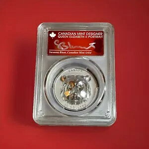 2020 カナダ 多面ハイレリーフ BEAR PCGS PR-70DCAM 1 日目 S. ブラント サイン入り