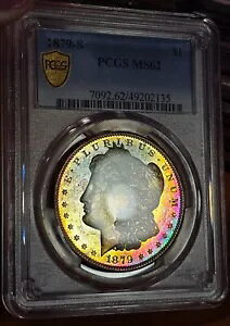1879 S ���[�K�� �V���o�[ �_���[ PCGS MS62 �����X�^�[ �l�I�� ���C���{�[ �g�[�� ���b�N�X PL