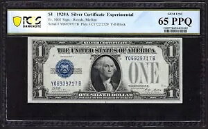 ???? 1928A $1 S/C ??�����I?? PCGS GEM UNC 65 PPQ