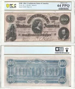 1864 �N $100 ��R���� PCGS Very Ch-64 PPQ T-65