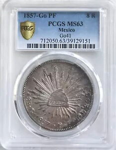 PCGS MS63 ���L�V�R 1857-Go PF ��� 8 ���A�� ���L�V�R