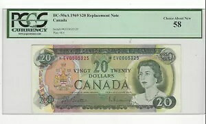 1969 BOC BC-50aAA$20 Bea/Ras SN# *EV 0005325 PCGS AU-58Am[g