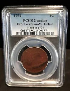 1794 锯 [W Zg - PCGS Ki - Exc. 1794 N̕H VF fBe[ wbh