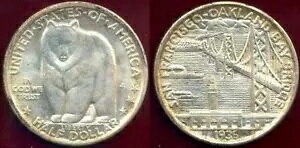 1936-S 50C-BAY BRIDGE - GOLD TONING-EYE APPEAL-IWiJ[T[tFX- Comme