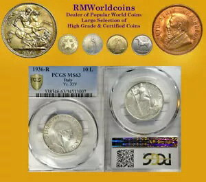 C^A 1936R 10 AAO[h PCGS 63AV[vȃfBe[/tB[hAB