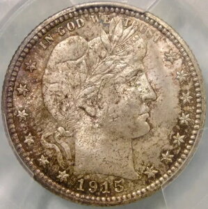 1915 �o�[�o�[ ���o�e�B �w�b�h �V���o�[ �N�H�[�^�[�A�S�[�W���X�ŋ����ׂ����F PCGS MS 65