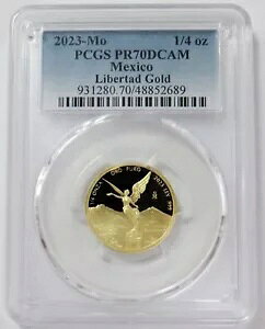 2023 MO �S�[���h ���L�V�R 800 ���� 1/4 �I���U ���x���^�[�h �v���[�t PCGS PR 70 �f�B�[�v �J���I