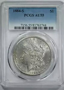 1884-S K h 1 h PCGS AU55