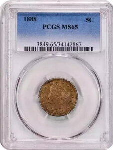 1888 P oeB V jbP PCGS MS-65