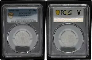 25 Pfennig 1908/1909 �v���[�u IN ���̑��̃f�U�C�� PCGS SP65 108380