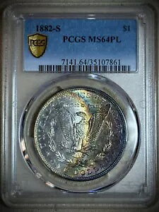 * 1882-S PL * MS64 PCGS �����X�^�[ ���C���{�[ �g�[�� ���[�K�� �V���o�[ �h�� �v���[�t ���C�N