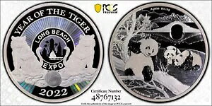 ���� 2022 �p���_ �����O�r�[�` �^�C�K�[�N PCGS PF69DCAM 5 �I���X .999 100 ����