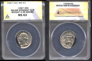 1967 25C ANACS ~g G[ MS 63 W[ Xg[g Nbv Vg NH[^[