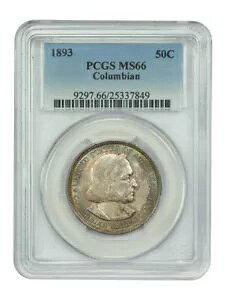 1893 50C �R�����r�A PCGS MS66 - �N���V�b�N �V���o�[ �L�O�i