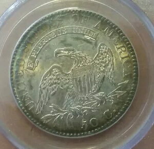 Dꂽ܂W{: 1823 Lbvh oXg Vo[ n[t_[ PCGS AU 53 ̂???