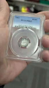 1862 �v���[�t �V�[�e�b�h ���o�e�B �n�[�t �_�C�� ~ PCGS PR 63 ~ ���C���{�[ �g�[�j���O ~ �~���e�[�W 550