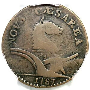 1787 M 34-J R-3 PCGS F 12 ディア ヘッド ニュージャージー コロニアル銅貨