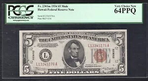 FR�B 2301m 1934 $5 �~���[���u�n���C�v �t�����X�A�M������s���� PCGS ������-64PPQ