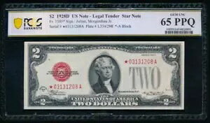 AC 1928D $2 �@��ʉ� PCGS 65 PPQ STAR *-A �u���b�N Fr 1505*