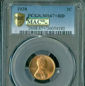 1938 J[ Zg PCGS MS67+ RD MAC X|bgX 2 t@C A *