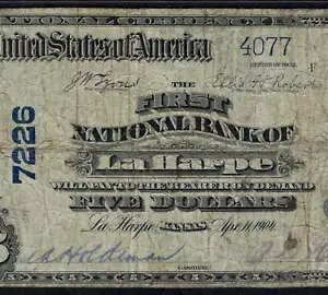 ???? KS 1902 $5 ??�J���U�X�BLA�n�[�v?? PCGS CHOICE FINE 15 ������̂����!!!