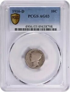 1916-D �}�[�L�����[ �V���o�[ �_�C�� AG03 PCGS