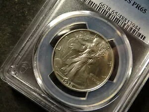1938 PCGS PR65 �v���[�t �u�����A���g �E�H�[�L���O ���o�e�B �n�[�t�_���[ �u�����A���g SLABZ