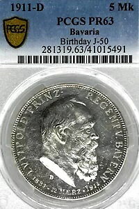 hCcAMa 1911D 5 }[N RC Thaler ^[[ PCGS PR 63 v[t PP A