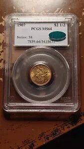 1907N $2.5 S[h oeB NH[^[ C[O ^z_[ PCGS MS64 CAC ͓I 2089N